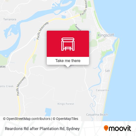 Reardons Rd after Plantation Rd map
