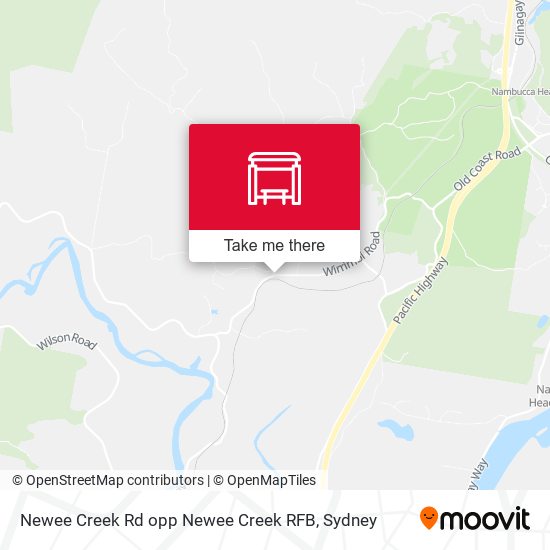 Newee Creek Rd opp Newee Creek RFB map