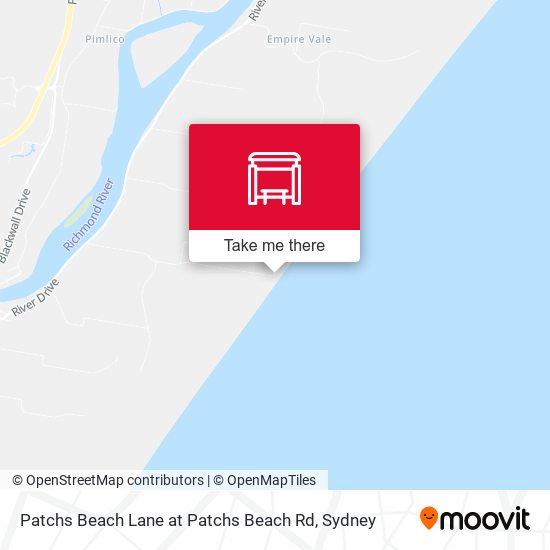 Patchs Beach Lane at Patchs Beach Rd map