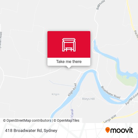 418 Broadwater Rd map