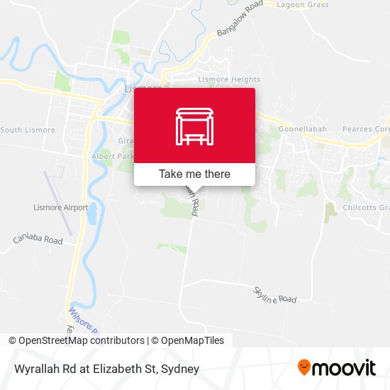 Wyrallah Rd at Elizabeth St map