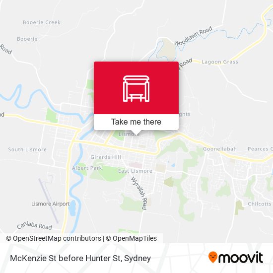McKenzie St before Hunter St map