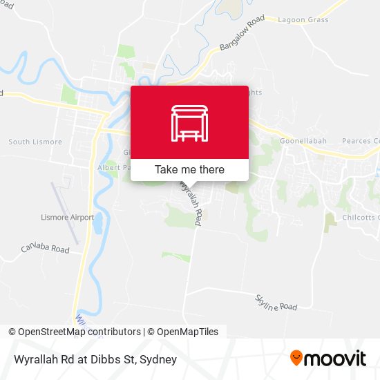 Wyrallah Rd at Dibbs St map