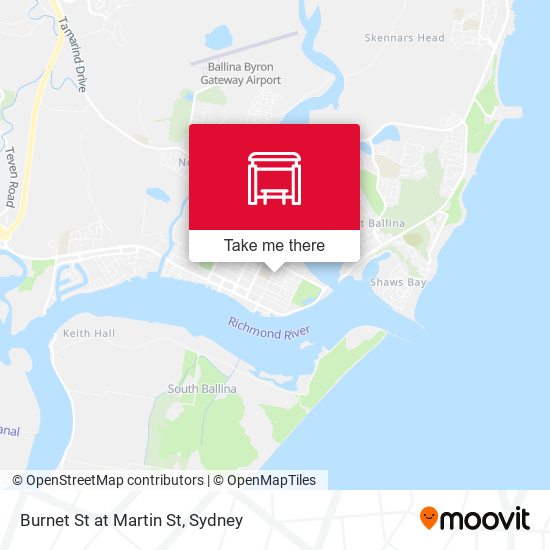 Burnet St at Martin St map