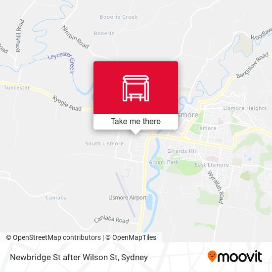 Newbridge St after Wilson St map
