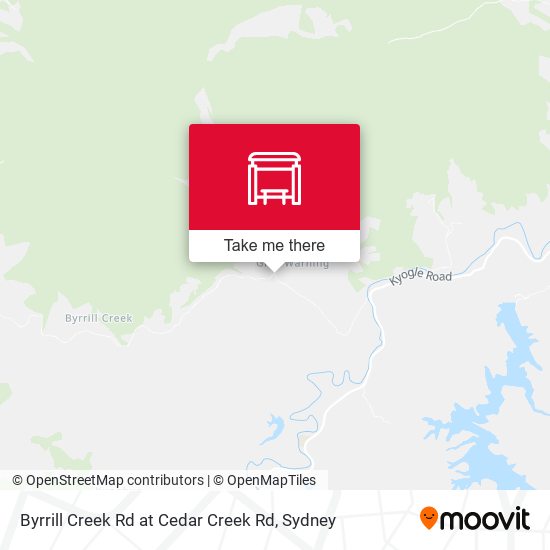 Byrrill Creek Rd at Cedar Creek Rd map