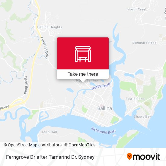 Ferngrove Dr after Tamarind Dr map