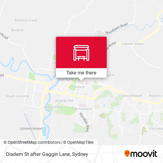 Diadem St after Gaggin Lane map