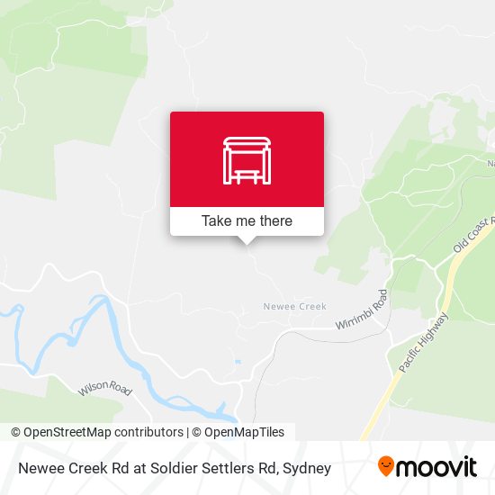 Newee Creek Rd at Soldier Settlers Rd map