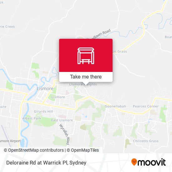 Deloraine Rd at Warrick Pl map