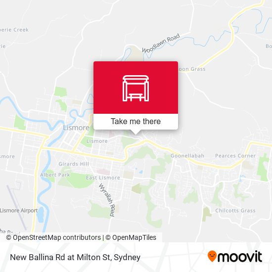 New Ballina Rd at Milton St map