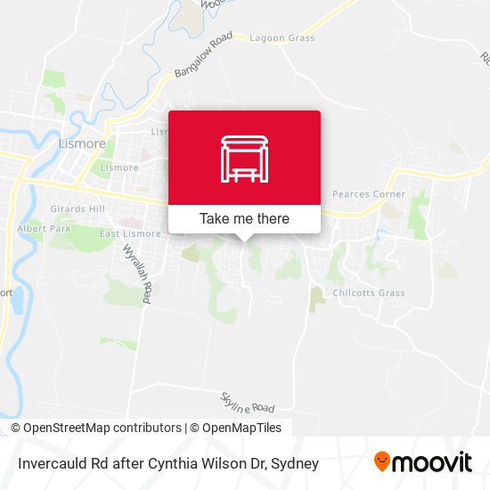 Invercauld Rd after Cynthia Wilson Dr map