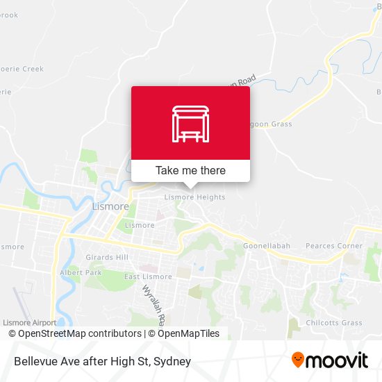 Bellevue Ave after High St map