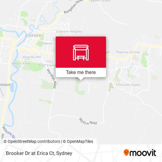 Brooker Dr at Erica Ct map