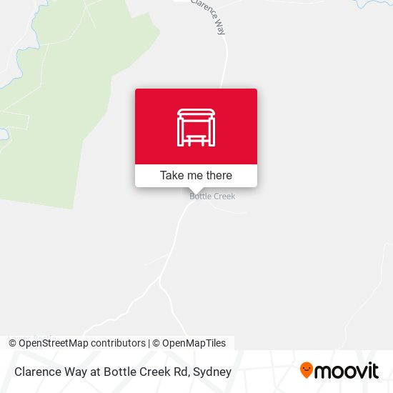 Clarence Way at Bottle Creek Rd map