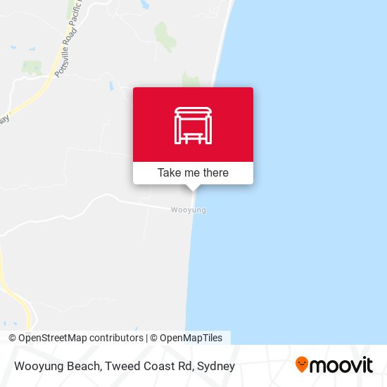 Wooyung Beach, Tweed Coast Rd map