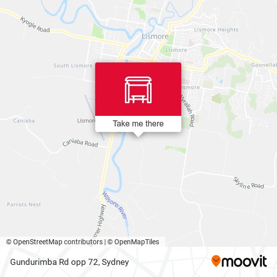 Gundurimba Rd opp 72 map