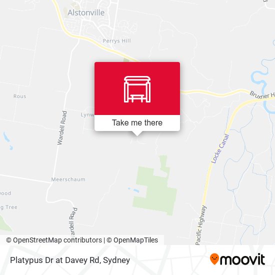 Platypus Dr at Davey Rd map
