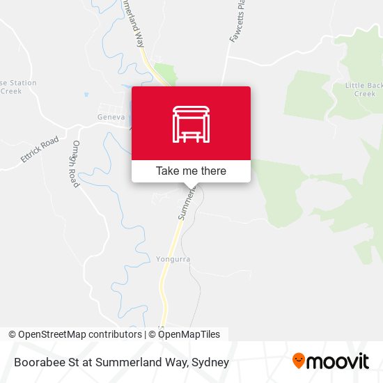 Boorabee St at Summerland Way map