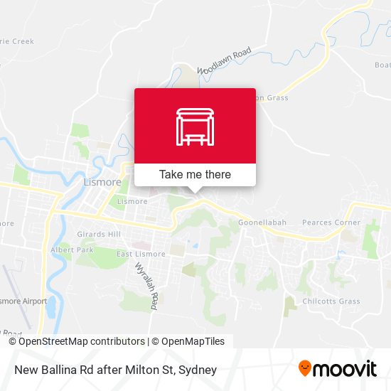 New Ballina Rd after Milton St map