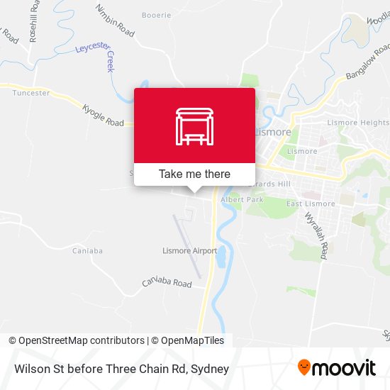 Wilson St before Three Chain Rd map