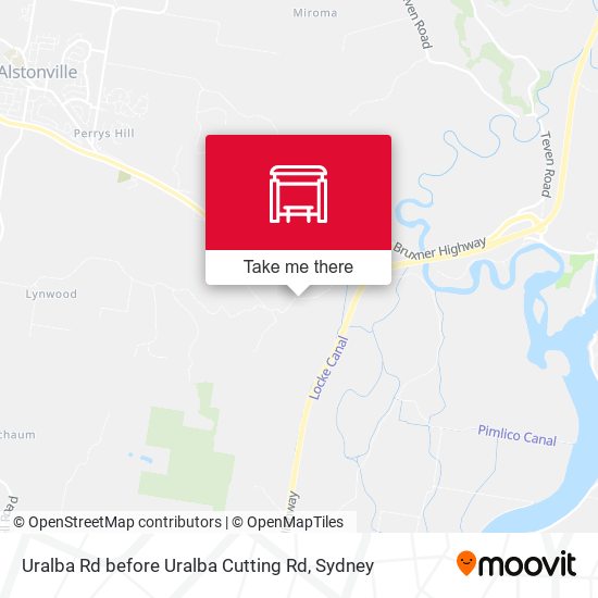 Uralba Rd before Uralba Cutting Rd map
