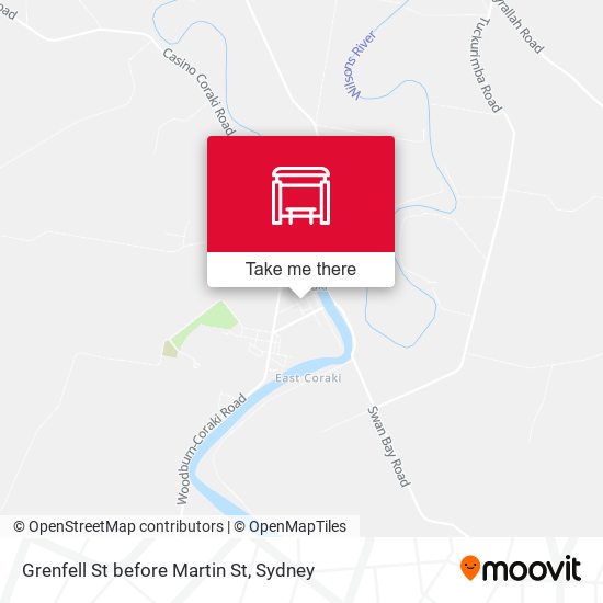 Grenfell St before Martin St map
