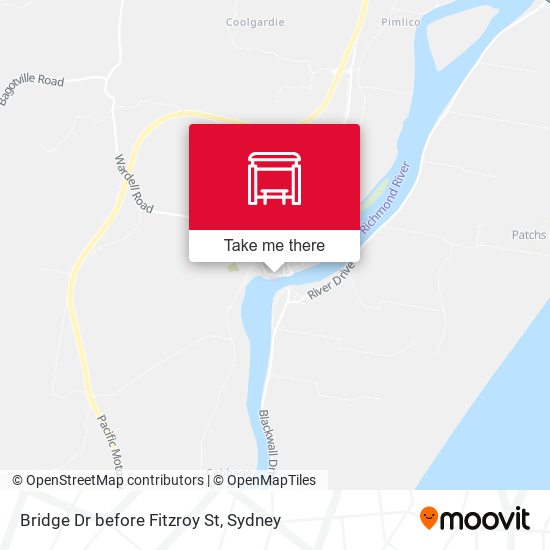 Bridge Dr before Fitzroy St map