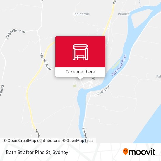 Bath St after Pine St map