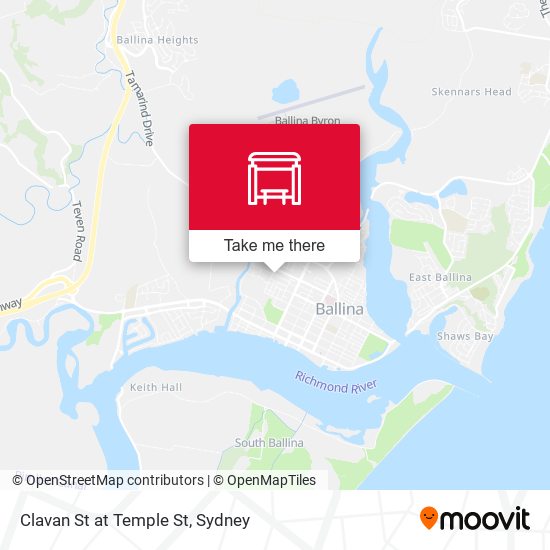 Clavan St at Temple St map