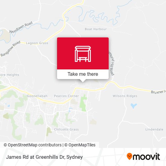 James Rd at Greenhills Dr map