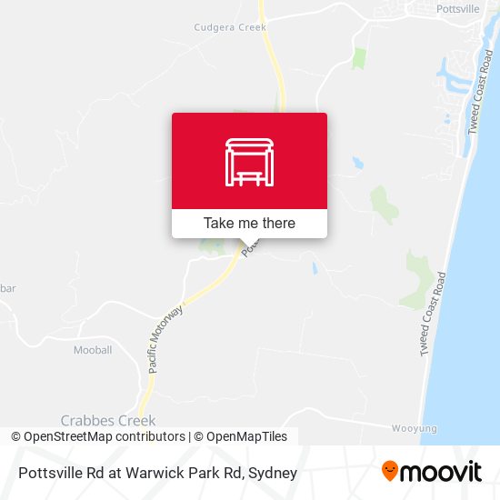 Pottsville Rd at Warwick Park Rd map