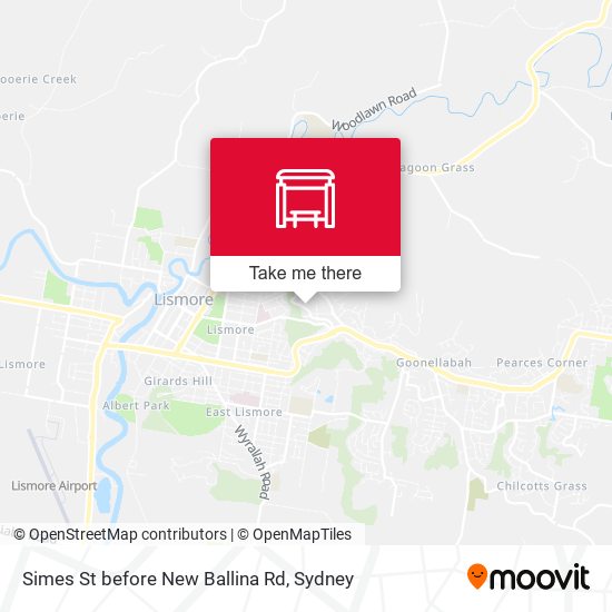 Simes St before New Ballina Rd map