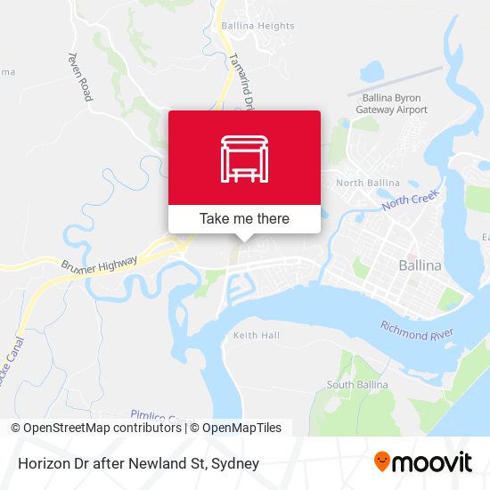 Horizon Dr after Newland St map