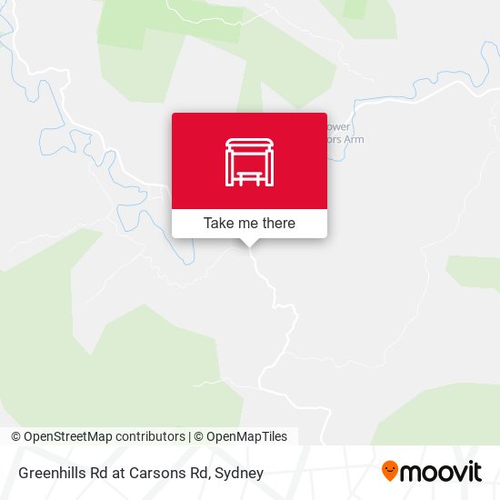 Greenhills Rd at Carsons Rd map