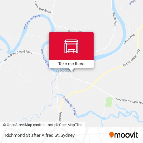 Richmond St after Alfred St map