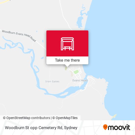 Woodburn St opp Cemetery Rd map