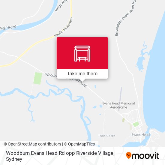 Woodburn Evans Head Rd opp Riverside Village map