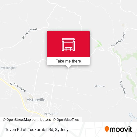 Teven Rd at Tuckombil Rd map