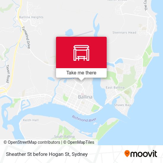 Sheather St before Hogan St map