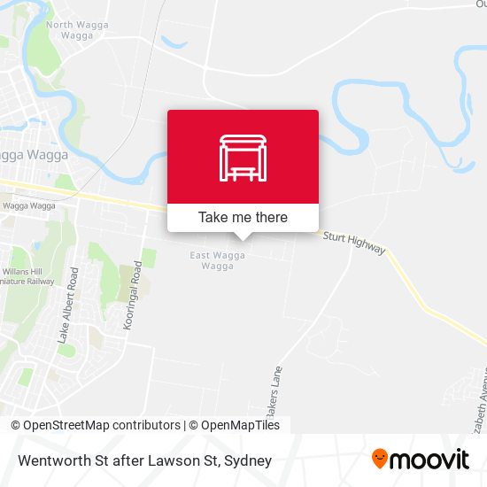Wentworth St after Lawson St map