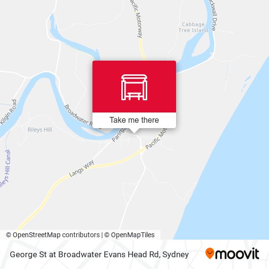 George St at Broadwater Evans Head Rd map