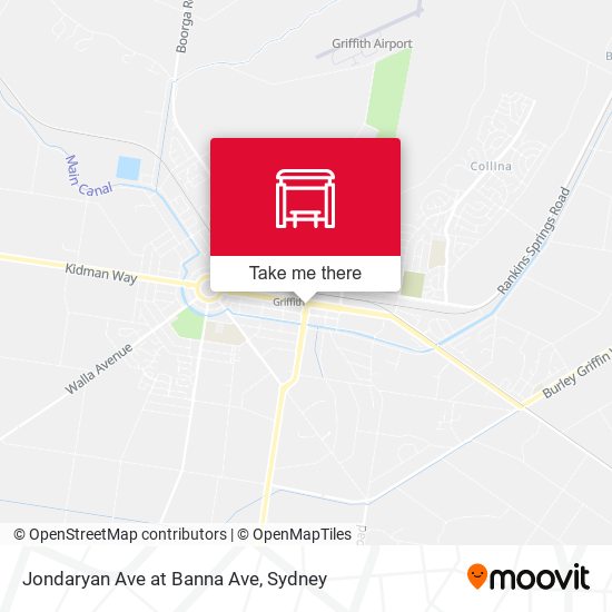 Jondaryan Ave at Banna Ave map