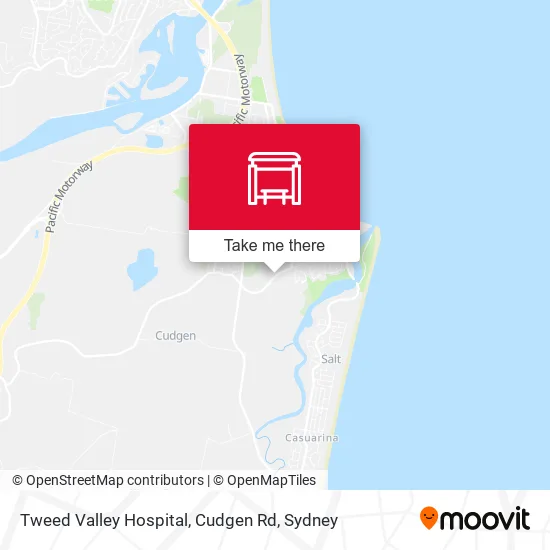 Mapa Tweed Valley Hospital, Cudgen Rd