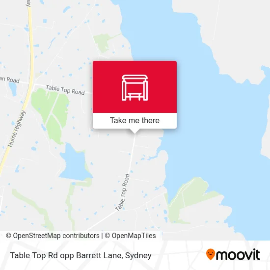 Mapa Table Top Rd opp Barrett Lane