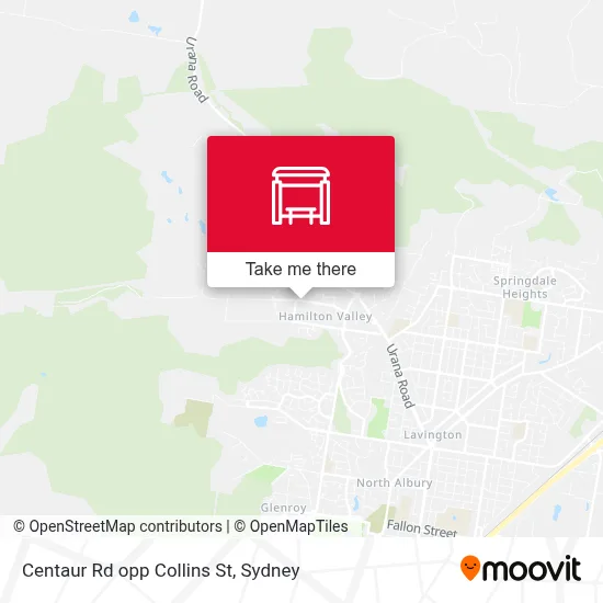 Mapa Centaur Rd opp Collins St