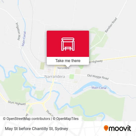 Mapa May St before Chantilly St