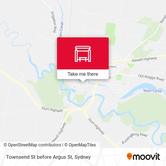 Mapa Townsend St before Argus St