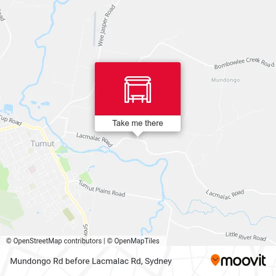 Mapa Mundongo Rd before Lacmalac Rd