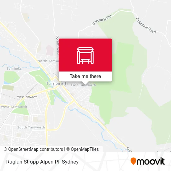 Mapa Raglan St opp Alpen Pl